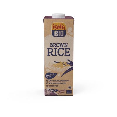 Rijst drink Bruine rijst ongezoet van Isola Bio, 6x 1 l